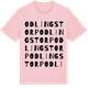 Pink Cotton t-shirt med Odlingstorp ordlek t-shirt