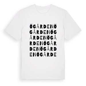 Ögården ordlek t-shirt – ekologisk bomull t-shirt från PinShirt