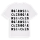 White t-shirt med Ögårdsbacken ordlek t-shirt