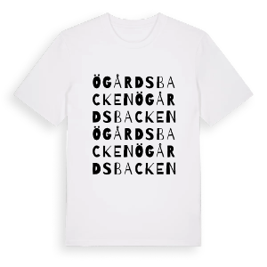 Ögårdsbacken ordlek t-shirt – ekologisk bomull t-shirt från PinShirt