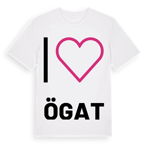 Jag älskar Ögat t-shirt stort tryck – ekologisk bomull t-shirt från PinShirt