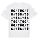 White t-shirt med Ögat ordlek t-shirt