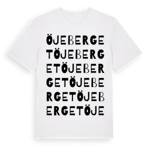 Öjeberget ordlek t-shirt – ekologisk bomull t-shirt från Pinshirt