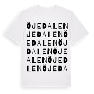 Öjedalen ordlek t-shirt – ekologisk bomull t-shirt från PinShirt