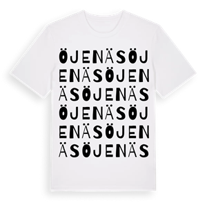 Öjenäs ordlek t-shirt – ekologisk bomull t-shirt från PinShirt
