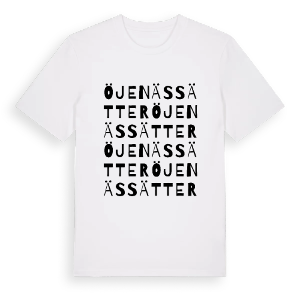 Öjenässätter ordlek t-shirt – ekologisk bomull t-shirt från PinShirt