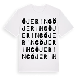 Öjering ordlek t-shirt – ekologisk bomull t-shirt från PinShirt
