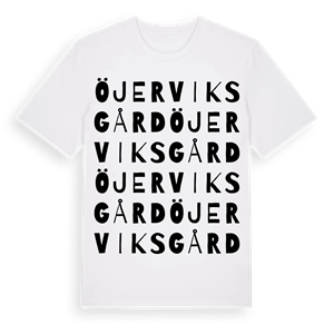 Öjerviks gård ordlek t-shirt – ekologisk bomull t-shirt från PinShirt
