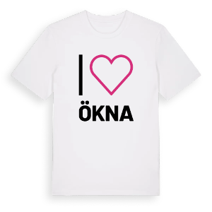 Jag älskar Ökna t-shirt stort tryck – ekologisk bomull t-shirt från PinShirt