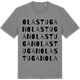 Mid Heather Gray t-shirt med Olastugan ordlek t-shirt