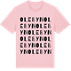 Pink Cotton t-shirt med Olebyn ordlek t-shirt
