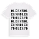 White t-shirt med Olebyn ordlek t-shirt