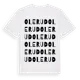 White t-shirt med Olerud ordlek t-shirt