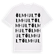 White t-shirt med Ölmhult ordlek t-shirt