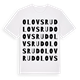 White t-shirt med Olovsrud ordlek t-shirt