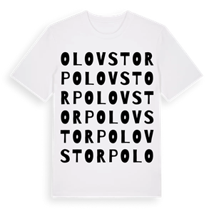 Olovstorp ordlek t-shirt – ekologisk bomull t-shirt från PinShirt