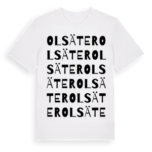 Olsäter ordlek t-shirt – ekologisk bomull t-shirt från Pinshirt