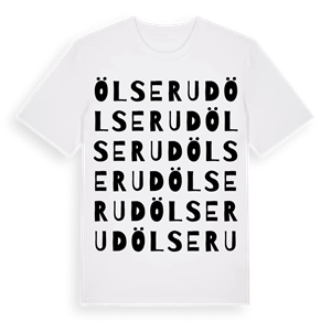 Ölserud ordlek t-shirt – ekologisk bomull t-shirt från PinShirt