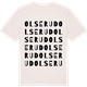 Vintage White t-shirt med Olserud ordlek t-shirt