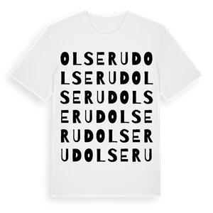 Olserud ordlek t-shirt – ekologisk bomull t-shirt från PinShirt