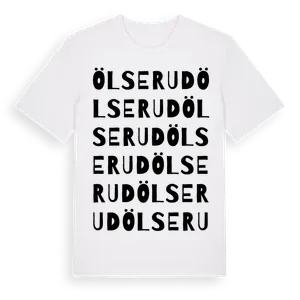 Ölserud ordlek t-shirt – ekologisk bomull t-shirt från Pinshirt
