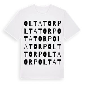 Oltatorp ordlek t-shirt – ekologisk bomull t-shirt från Pinshirt