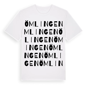 Ömlingen ordlek t-shirt – ekologisk bomull t-shirt från Pinshirt