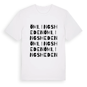 Ömlingsheden ordlek t-shirt – ekologisk bomull t-shirt från PinShirt