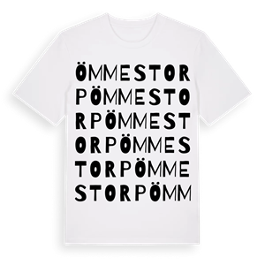 Ömmestorp ordlek t-shirt – ekologisk bomull t-shirt från PinShirt