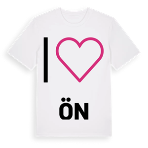 Jag älskar Ön t-shirt stort tryck – ekologisk bomull t-shirt från PinShirt