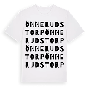 Önnerudstorp ordlek t-shirt – ekologisk bomull t-shirt från Pinshirt