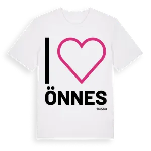 Jag älskar Önnes t-shirt stort tryck – ekologisk bomull t-shirt från Pinshirt