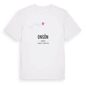 Onsön karta t-shirt – ekologisk bomull t-shirt från PinShirt