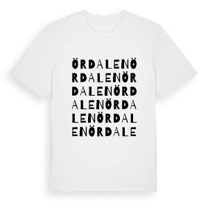 Ördalen ordlek t-shirt – ekologisk bomull t-shirt från PinShirt