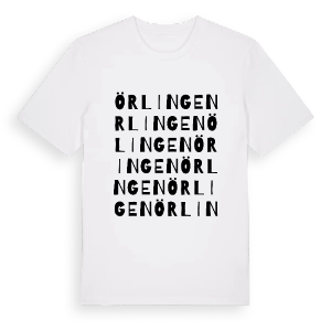 Örlingen ordlek t-shirt – ekologisk bomull t-shirt från PinShirt