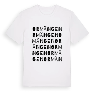 Ormängen ordlek t-shirt – ekologisk bomull t-shirt från PinShirt