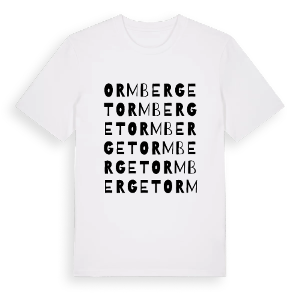Ormberget ordlek t-shirt – ekologisk bomull t-shirt från PinShirt