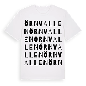 Örnvallen ordlek t-shirt – ekologisk bomull t-shirt från PinShirt