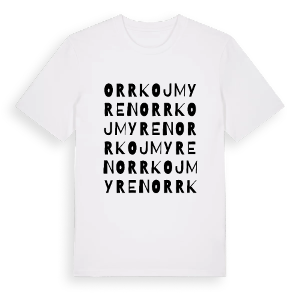 Orrkojmyren ordlek t-shirt – ekologisk bomull t-shirt från PinShirt