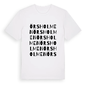 Örsholmen ordlek t-shirt – ekologisk bomull t-shirt från PinShirt