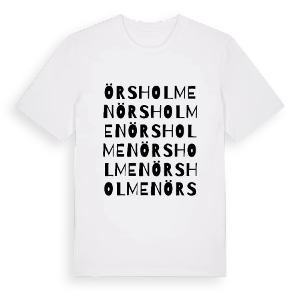 Örsholmen ordlek t-shirt – ekologisk bomull t-shirt från PinShirt