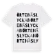 White t-shirt med Örtenäslyckan ordlek t-shirt