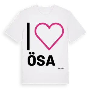 Jag älskar Ösa t-shirt stort tryck – ekologisk bomull t-shirt från Pinshirt