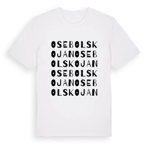 Osebolskojan ordlek t-shirt – ekologisk bomull t-shirt från PinShirt