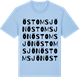 Blue Soul t-shirt med Öst om sjön ordlek t-shirt