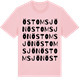 Pink Cotton t-shirt med Öst om sjön ordlek t-shirt