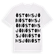Öst om sjön ordlek t-shirt