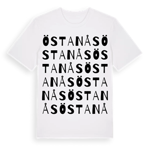Östanås ordlek t-shirt – ekologisk bomull t-shirt från PinShirt