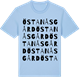 Blue Soul t-shirt med Östanås gård ordlek t-shirt
