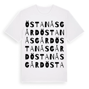 Östanås gård ordlek t-shirt – ekologisk bomull t-shirt från PinShirt